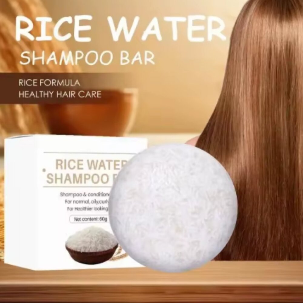 Organic Rice Shampoo Soap Bar Oil Free Conditioning & Thickening Soap NEW